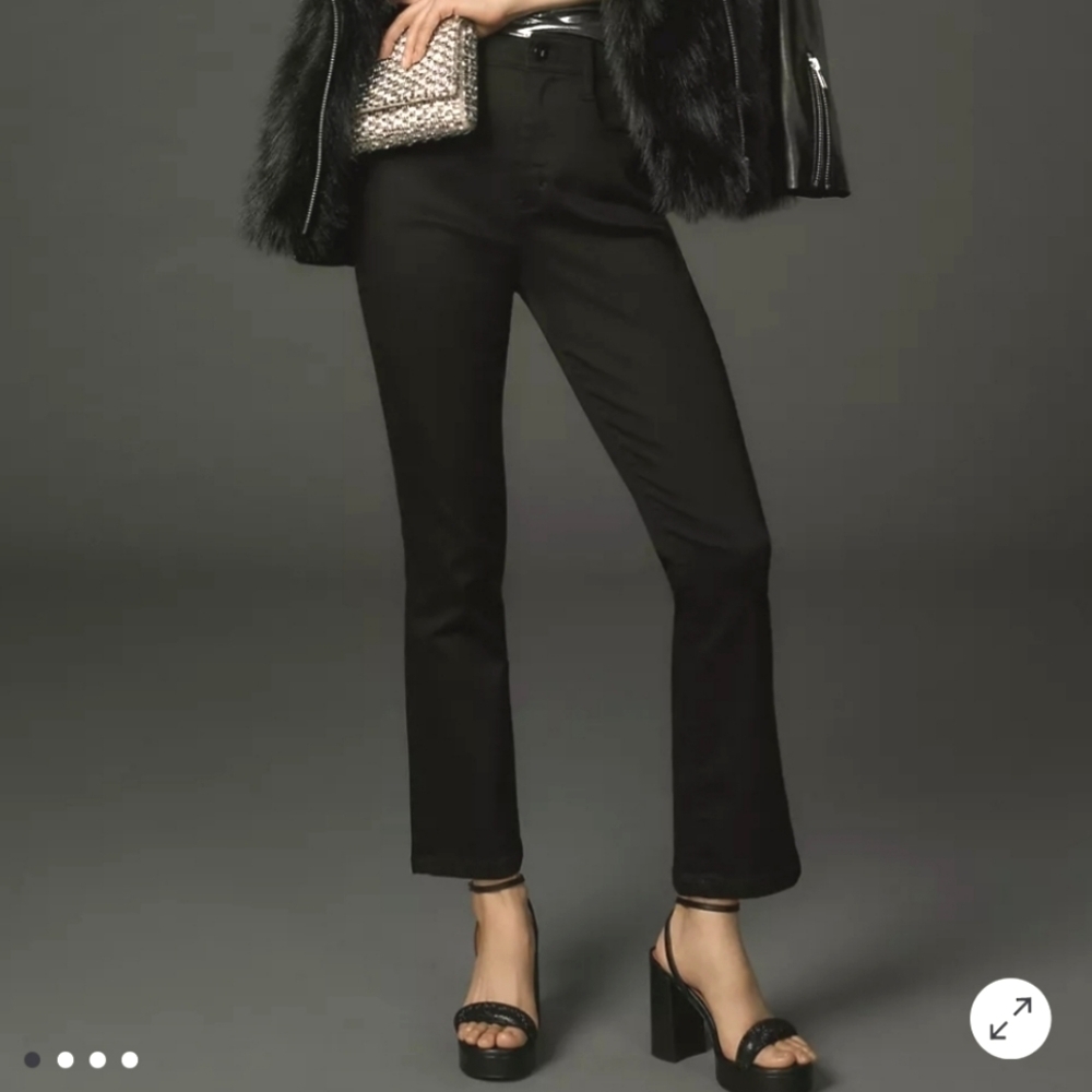 NWT Anthropologie Pilco Knightsbridge Slim Tuck Jeans size 26 in black